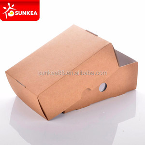 Boîte à <span class=keywords><strong>plateaux</strong></span> alimentaires en papier kraft grande taille jetable personnalisée imprimée - Product Image 6