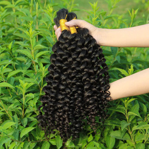 Bulk <strong>Hair</strong> No Weft Brazilian Jerry Curl , Deep Curly Brazilian Protein Bulk <strong>Hair</strong> Extensions <strong>Treatment</strong> Curly Bulk Human <strong>Hair</strong>