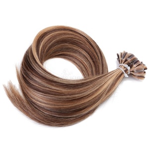 Extensions de cheveux humains de qualité supérieure, fabriquées directement en usine, kératine, pointes en <span class=keywords><strong>U</strong></span>, ombrées, Remy, cuticules alignées, cheveux vierges russes, micro-pointes - Product Image 3