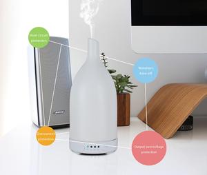 Pelembap Udara <span class=keywords><strong>Nebulizer</strong></span> Ultrasonik, Penyebar Aroma Keramik 100Ml, Kontrol Humidistat dan Sertifikasi EMC - Product Image 6