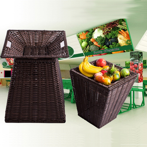 Huangtu Handmade Durable Fruit and <strong>Vegetable</strong> Supermarket Display <strong>Basket</strong> <strong>Stand</strong> - Product Image 2