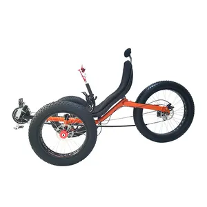 Anteriore A Due Ruote Per Adulti Viaggi Recumbent Fat Tire Bici Elettrica Pieghevole Telaio Posteriore hub Motor Race Uso Trike Recumbent