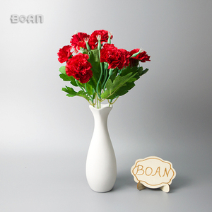 Flores decorativas de clavel florales artificiales duraderas y brillantes de bajo precio chino para floristas - Product Image 3