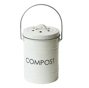 Vente en gros Conception personnalisée Poubelle à compost de cuisine en métal galvanisé Poubelle à compost Seau à compost