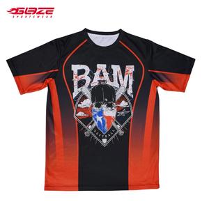 Op Maat Gemaakte Heren Polyester Sublimatie Honkbal Jersey Gestreepte Softbal Shirts - Product Image 3