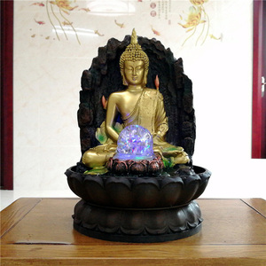 Hot New Intérieur Décor <span class=keywords><strong>Fontaine</strong></span> D'eau Résine <span class=keywords><strong>Bouddha</strong></span> Style Bouddhisme <span class=keywords><strong>Fontaine</strong></span> en Vente - Product Image 3