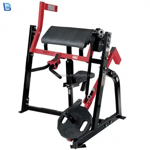 Spor salonu kullanımı ticari gücü fitness ekipmanı plaka yüklü mukavemet oturan Biceps Curl egzersiz makineleri