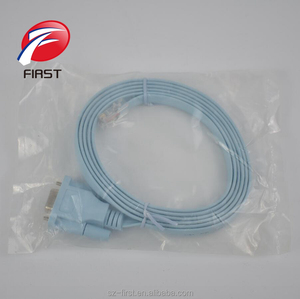 Haute qualité <span class=keywords><strong>Db9</strong></span> <span class=keywords><strong>port</strong></span> <span class=keywords><strong>série</strong></span> Rs232 à Rj45 Cat5 Console Câble pour Huawei Routeur Cisco Échangeur - Product Image 1