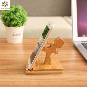 Homode Cellulare Supporto Del Basamento Del Telefono Del Telefono di Bambù e Carino Basamento Del Telefono - Product Image 6