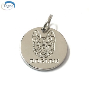 Logo personnalisé haut de gamme rond en argent en alliage de zinc breloques pour <span class=keywords><strong>chien</strong></span> classique accessoire de fabrication de bijoux pour enfants - Product Image 5