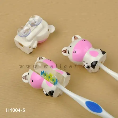H1004-5ที่ขายดีที่สุดผลิตภัณฑ์วัวออกแบบเด็กผู้ถือแปรงสีฟัน