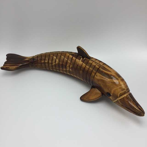 wood carving crafts Swing Dolphins model Creative gifts toy