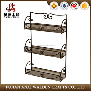 <span class=keywords><strong>Pollo</strong></span> de Malla de Alambre De metal de Montaje En Pared Estante de <span class=keywords><strong>la</strong></span> Especia Organizador - Product Image 1