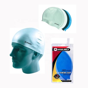 Win.max OEM Custom logo stampato senza soluzione di continuità impermeabile <span class=keywords><strong>Silicone</strong></span> per adulti cappello cappello da nuoto OPP borsa in <span class=keywords><strong>Silicone</strong></span> riciclabile tappi da <span class=keywords><strong>piscina</strong></span> - Product Image 1