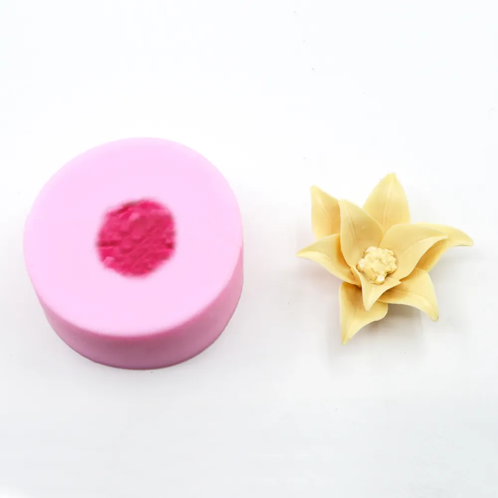 Круглая силиконовая форма в форме цветка для домашнего мыла, свечи, цветов, шоколада, конфет, помадки, торта