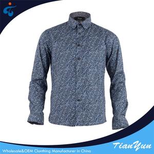 Oem personalizada de Alta calidad suave de manga larga <span class=keywords><strong>jeans</strong></span> camisa de los hombres - Product Image 1