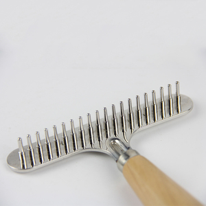 Rastrello per animali domestici strumento per la toelettatura del cane legno OEM con spazzole in legno prodotti per la pulizia e la toelettatura degli animali domestici sostenibili imballaggio della carta posteriore <span class=keywords><strong>Pet</strong></span> <span class=keywords><strong>Fine</strong></span> - Product Image 2