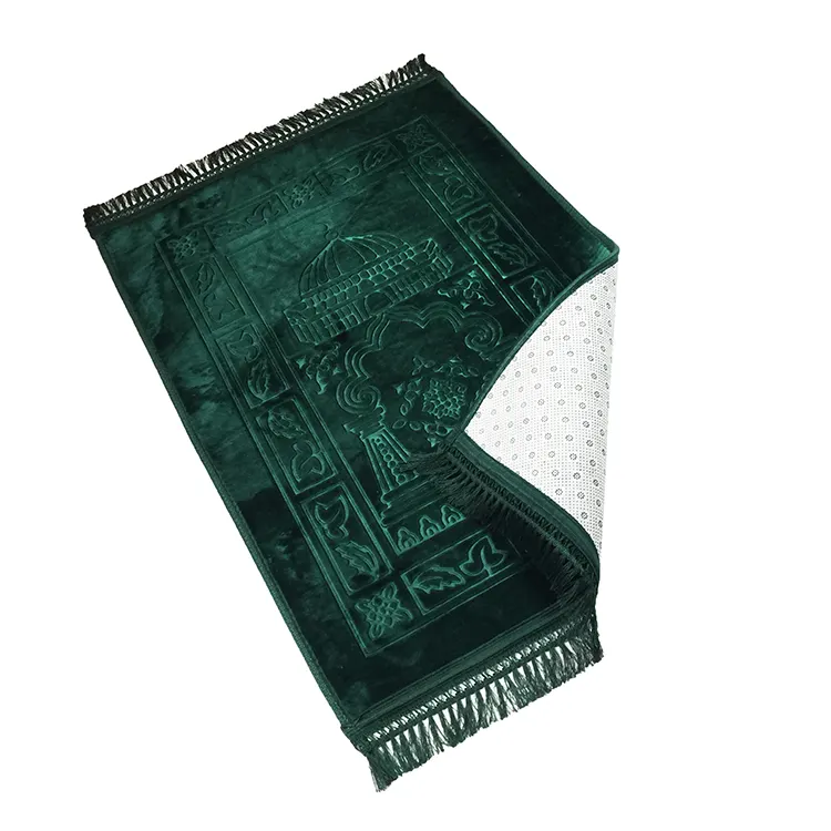 custom muslim luxury plain padded prayer mats