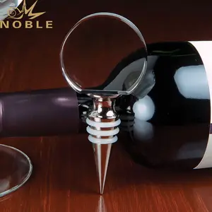 3D Gravierte leere Handwerk Runde Weinflasche Crystal Stopper