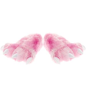 Personnalisé Ours Patte Pantoufles Animaux w/Blanc Orteils - Product Image 4