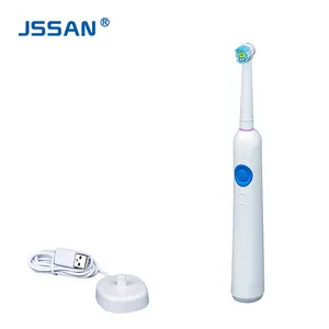 Jssan JS301 rechargeable waterproof foldable an electric toothbrush rotating with round head