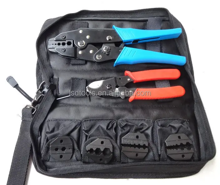 LS-K05H cctv alat kit crimping tool kit dengan kabel koaksial cu & diganti mati untuk cctv bnc konektor kabel koaksial 