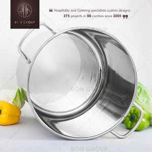 Ensemble de 7 casseroles en aluminium poli, tailles variées, pour Restaurant, acier inoxydable, grand bol de cuisson, hôtel - Product Image 5