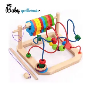 Best design kids educational toy wooden bead maze for wholesale Z11165B