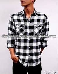 Chemises tissées à carreaux pour hommes au design personnalisé Chemises à boutons couverts à manches longues avec chemises à carreaux en flanelle de coton stylées pour hommes - Product Image 2