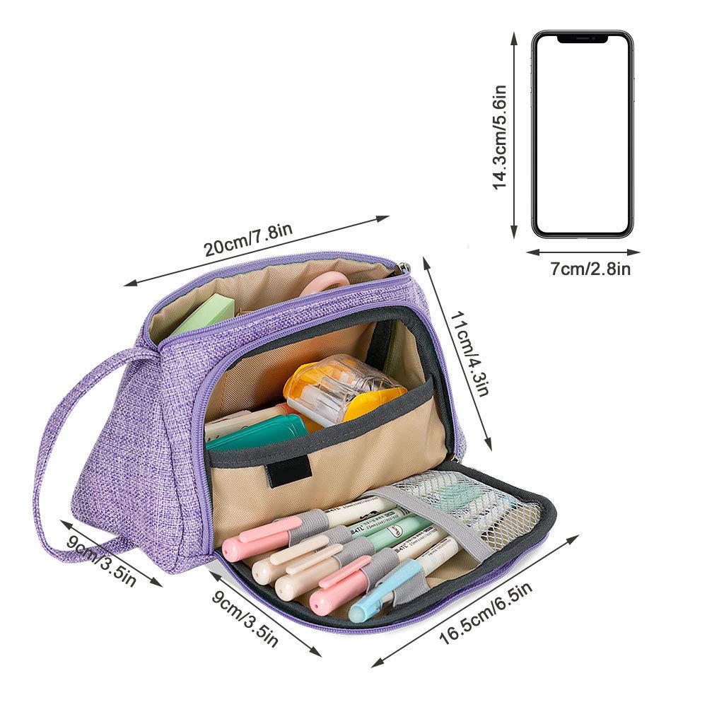 Индивидуальный цветной логотип, вместительная сумка для карандашей на молнии, Студенческая школьная сумка для карандашей и карандашей, канцелярская сумка