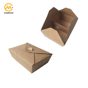 Respetuoso del medio ambiente desechables almuerzo resistente a la grasa de papel de kraft marrón caja de embalaje de alimentos - Product Image 1
