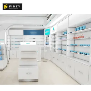 Estanterías de Madera para <span class=keywords><strong>Farmacia</strong></span>, Muebles Modernos para Diseño de Interiores de <span class=keywords><strong>Farmacia</strong></span> - Product Image 1