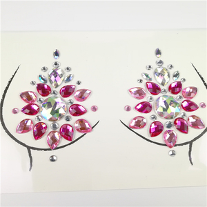 Bijoux <span class=keywords><strong>de</strong></span> maquillage pour les yeux en acrylique Bindi Face Gems Crystal Stickers pour festivals et fêtes-Caractéristique temporaire - Product Image 6