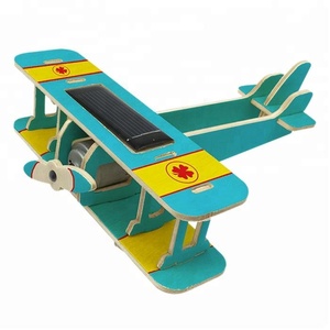Holz spielzeug Kinder pädagogische Solar flugzeug Spielzeug - Product Image 6