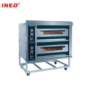 Met Onderplank Gas Model Dubbeldeks Oven Baguette Broodoven Dek Oven Met Stoom