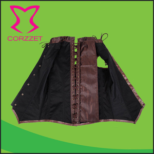 <span class=keywords><strong>Gilet</strong></span> corset <span class=keywords><strong>sans</strong></span> manches en coton rayé à col montant marron pour <span class=keywords><strong>homme</strong></span>, veste steampunk, vêtements gothiques pour <span class=keywords><strong>homme</strong></span> - Product Image 5