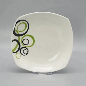 Wholesale Dinnerware Customized Decal Porcelain Soup Plates