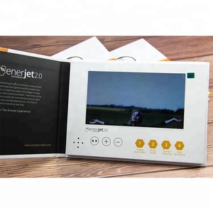 Venta al por mayor 7 "Lcd Video Folletos Tarjetas de felicitación Módulo de reproductor para invitación de negocios - Product Image 2