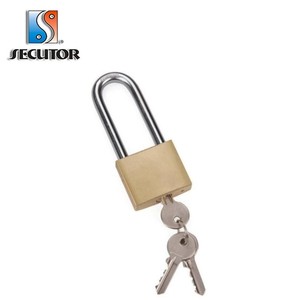 Keyed Alike <b>Long</b> Shackle Solid Brass <b>Padlock</b> - Product Image 3