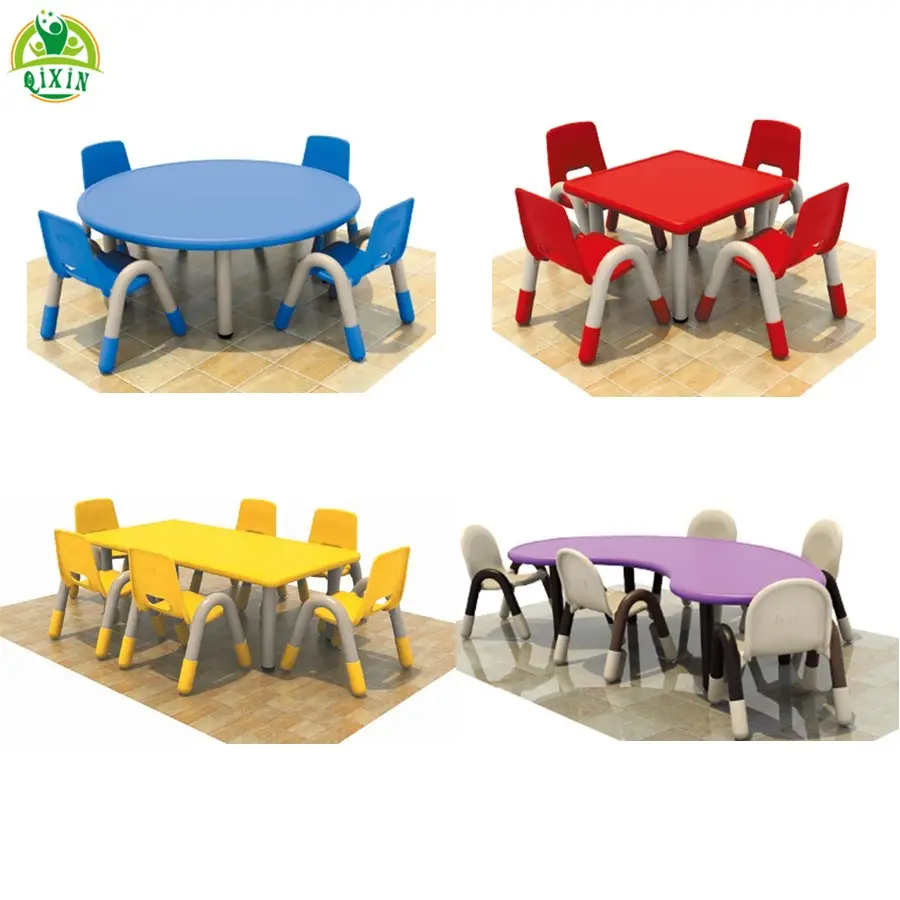 2019 Guangzhou cheap sale kindergarten baby nursery school furniture kids classroom table and chair set used nursery furniture