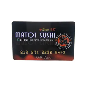 Tamanho do cartão do crédito RFID de CMYK CR80 cartão gravado plástico do PVC do número de série RFID