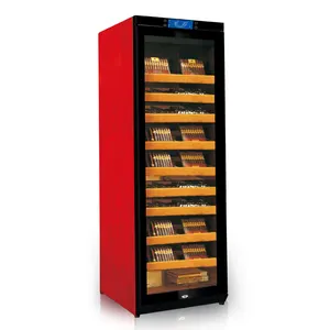 Шкафчик для сигар с лучшим контролем влажности для ваших сигар и с надежными замками и видимой дверью из закаленного стекла