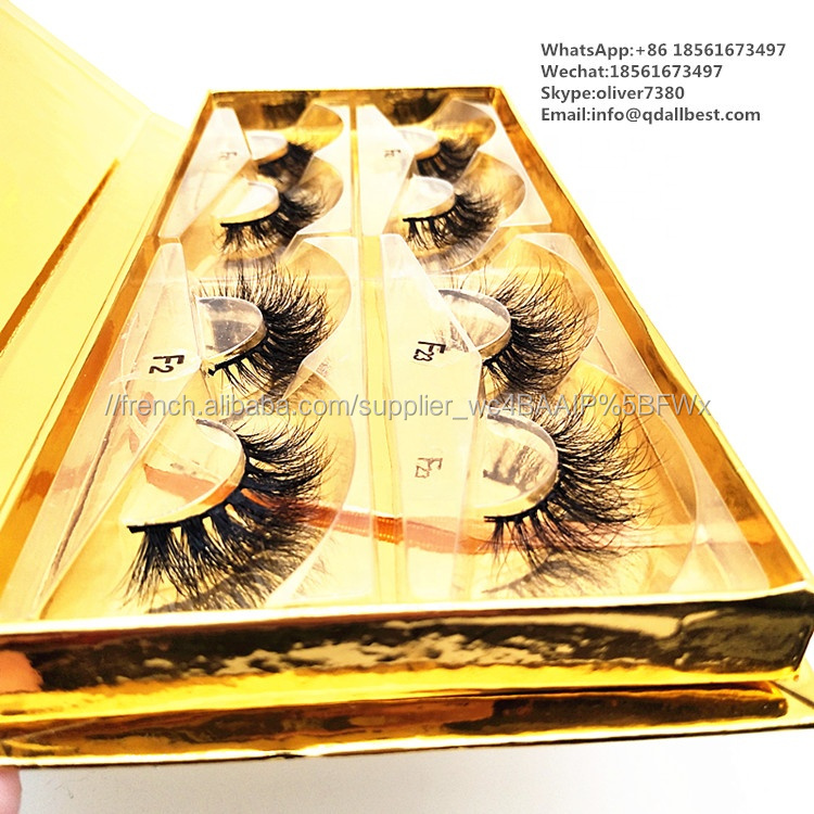 En gros Prix 3D Réel De Fourrure De Vison Faux Cils Avec Un Emballage Personnalisé