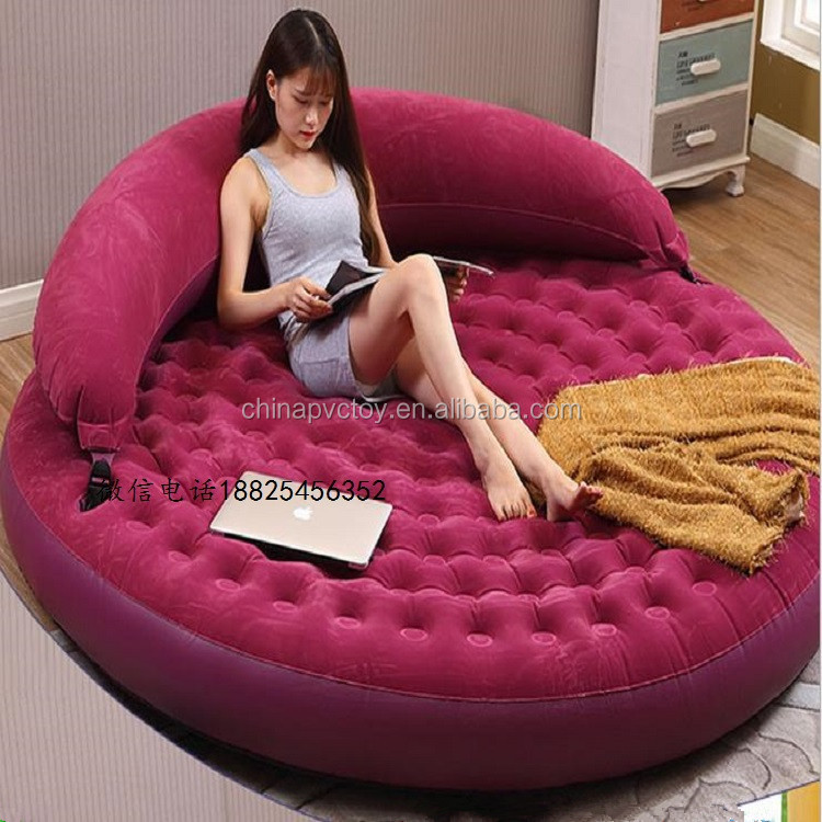 ПВХ надувной продукт удобный диван/надувной фиолетовый воздушный матрас/надувной матрас