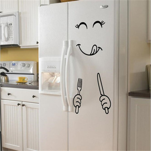 Pegatinas divertidas para nevera, pegatinas divertidas con cara sonriente, pegatinas talladas impermeables, respetuosas con el medio ambiente, extraíbles, pegatinas de decoración para el hogar - Product Image 4