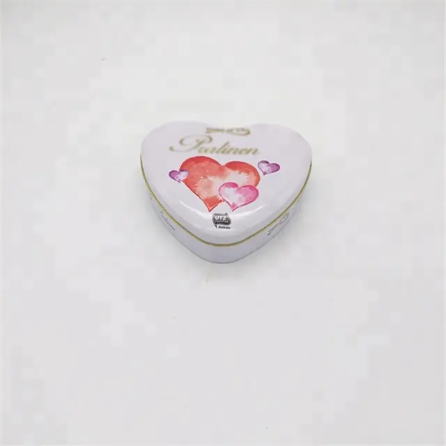 Heart shape chocolate valentine tin packaging bx