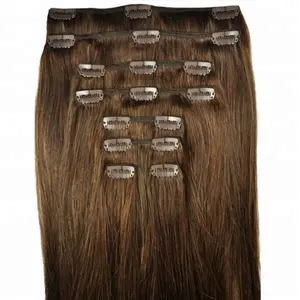 16-24 Inch 200g Clip In Human Hair Extensions Double Weft