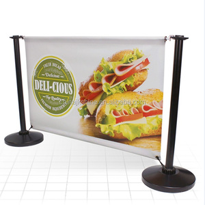 Square Pipe/Tube Frame Expandable Outdoor Cafe Barrier for Advertising and Restaurant Breeze Barrier