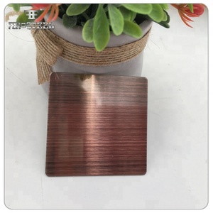 Feuille de délié en acier inoxydable 304/316L de haute qualité en or rose titane or HL/Ba finition de Surface traitement de coupe personnalisé - Product Image 2