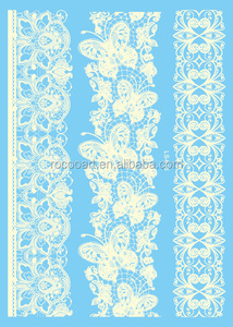 LS-614e/Flor Henna cuerpo pinturas pegatinas de tatuajes Whitelace <span class=keywords><strong>tatuaje</strong></span> pulseras para las manos - Product Image 6